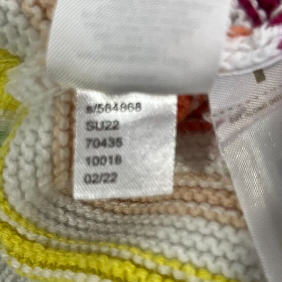 Loft Women's Size‎ Medium Button Front Sweater Tank Cotton Rainbow Stripe - Picture 5 of 7